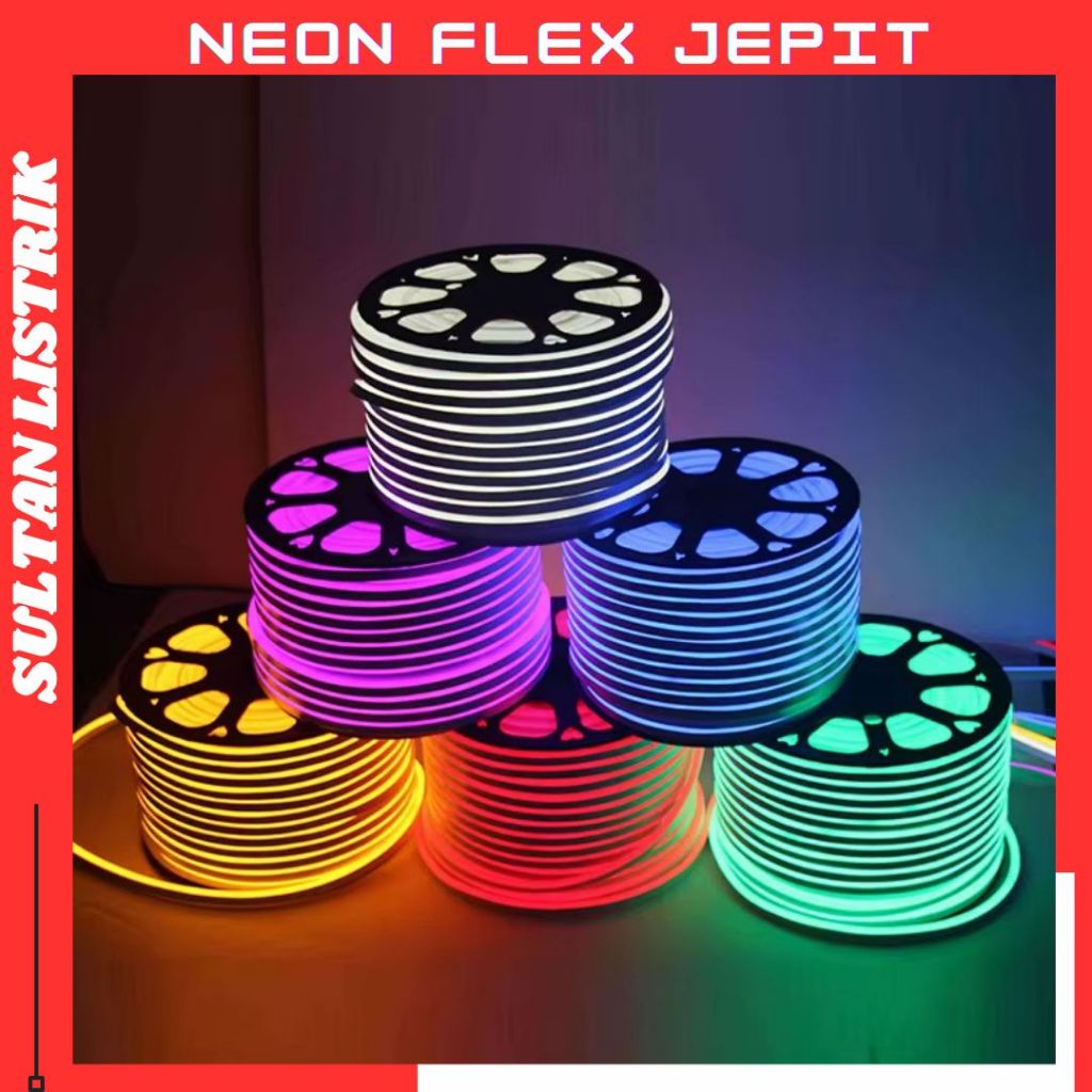 Jual Lampu Neon Flex LED 50 dan 100 M Tahan Air 220V | Shopee Indonesia