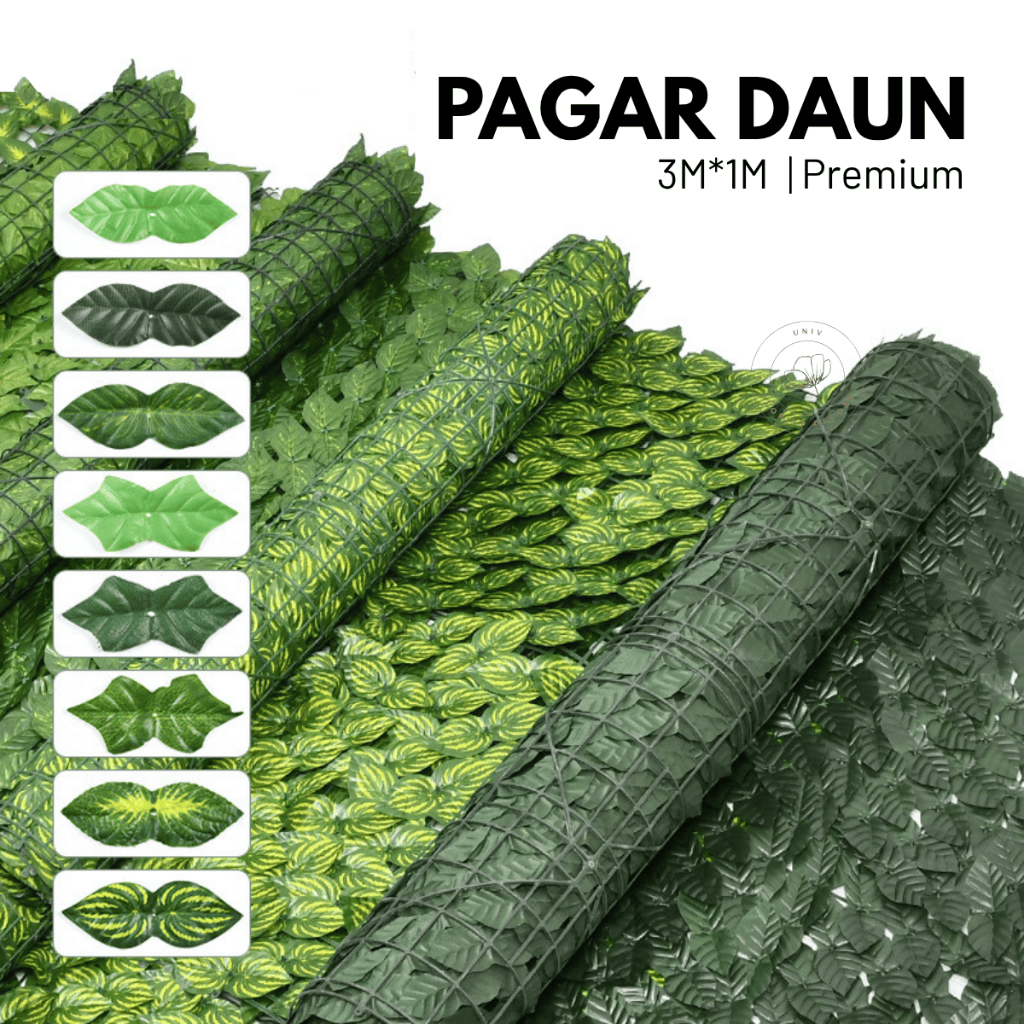 DAUN RAMBAT SINTETIS 1M x 3M TANAMAN SEMANGKA ROLL PREMIUM DEKORASI PAGAR DINDING RUMAH