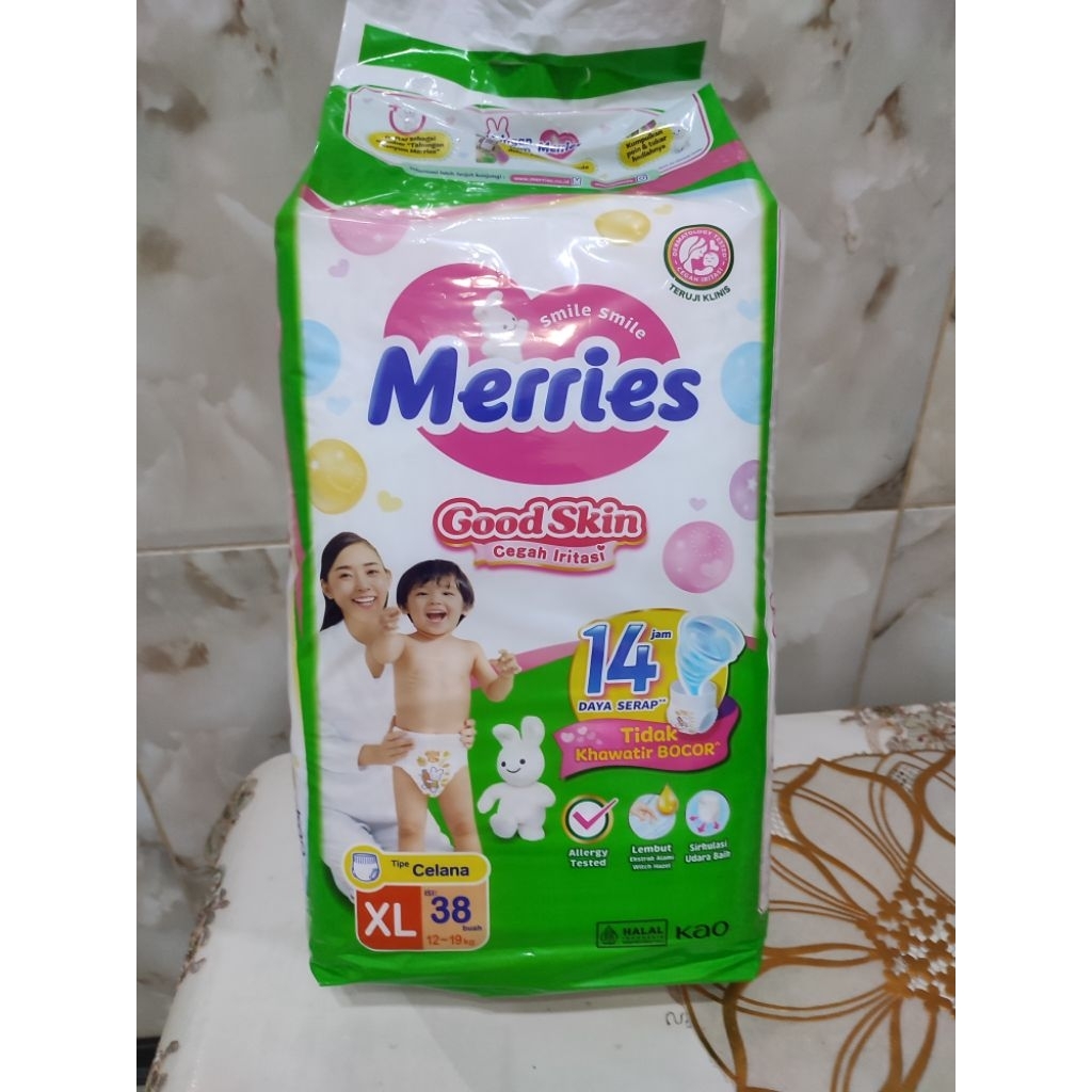 Jual Pempers merries pants XL 38 pcs | Shopee Indonesia