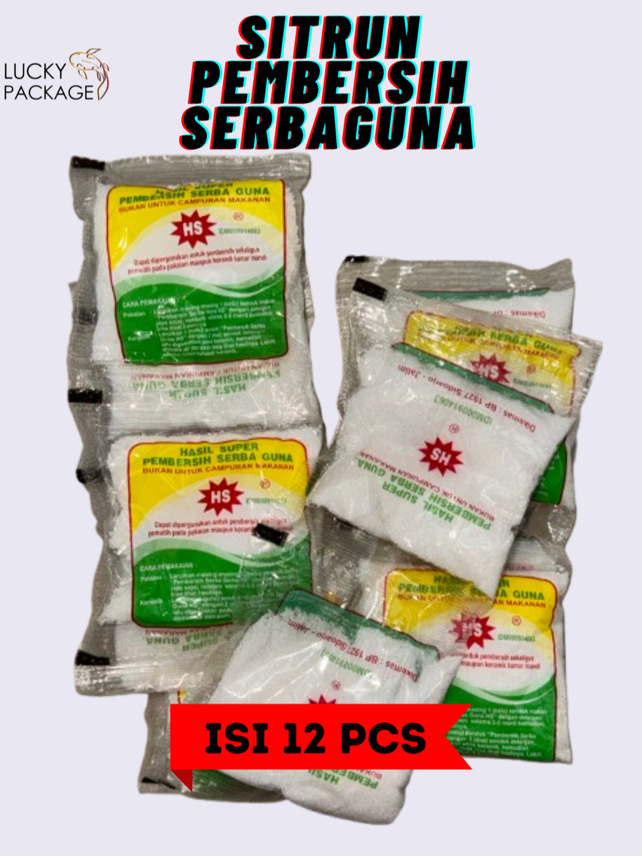 Jual Sitrun HS Serbaguna Pembersih Pakaian dan Kamar Mandi isi 12 Pcs ...