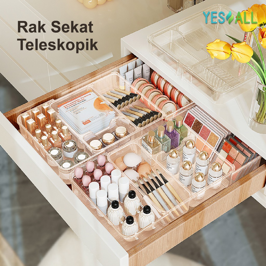 Jual YESALL Storage Box Kotak Penyimpanan Serbaguna Akrilik Transparan ...
