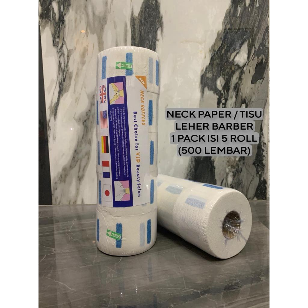 Tisu Leher Barbershop Neck Paper - 1 Pack 5 Roll Isi 500+ Lembar Warna Putih #megami #barbershop #neckpaper #tissueleher #alatbarber #alatcukur