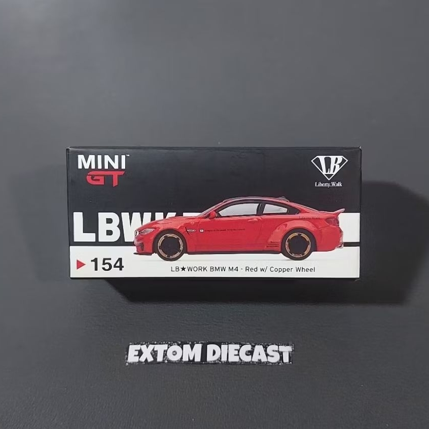 Jual Mini GT 154 BMW M4 LBWK Red/Copper Wheels (NO SEALED