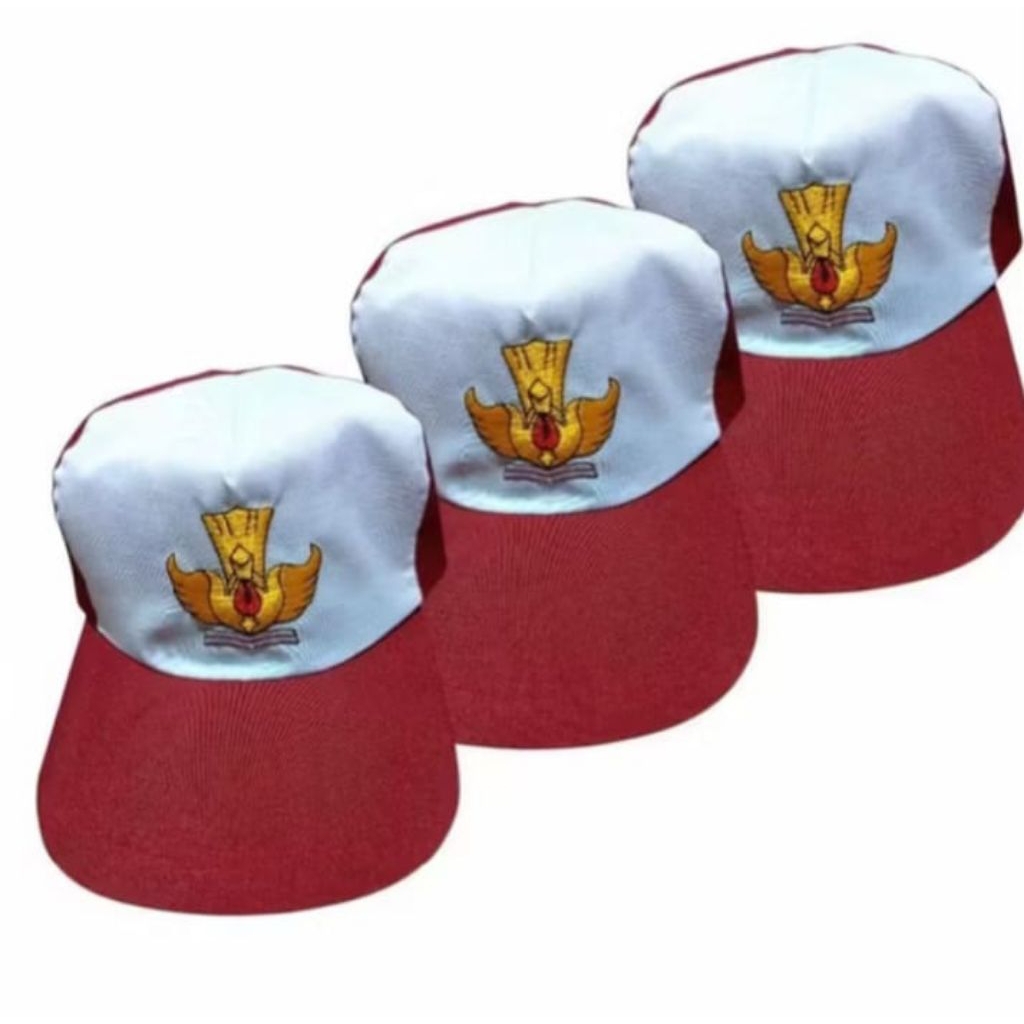 Jual TOPI SD PUTIH(MERAH PUTIH)BORDIR COMPUTER BELAKNG KARET BORDIR ...