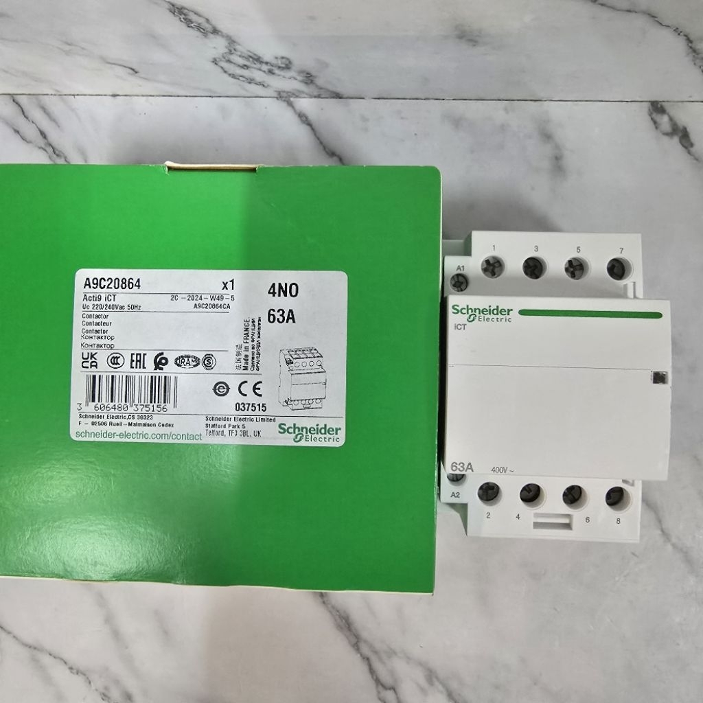 Jual KONTAKTOR CONTACTOR DIN ICT A9C20864 4NO 63A | Shopee Indonesia