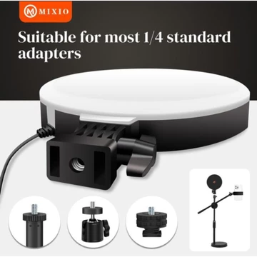 MIXIO PL16 Lampu Ring Light Konten Kreator Food Shooting Video Live Streaming Portable Lighting
