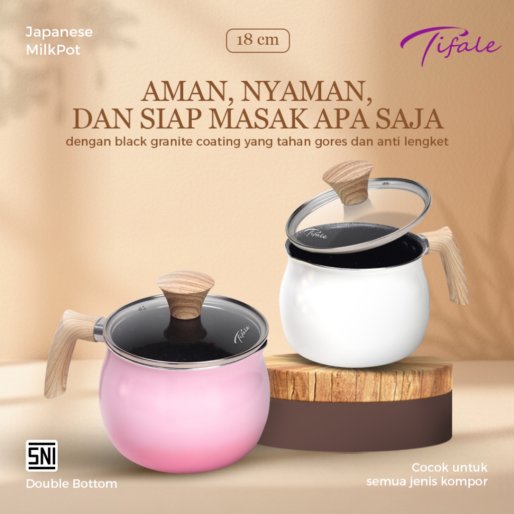 Jual Tifale Japanese Milk Pot Panci Susu Rebus Granite Coating Anti ...