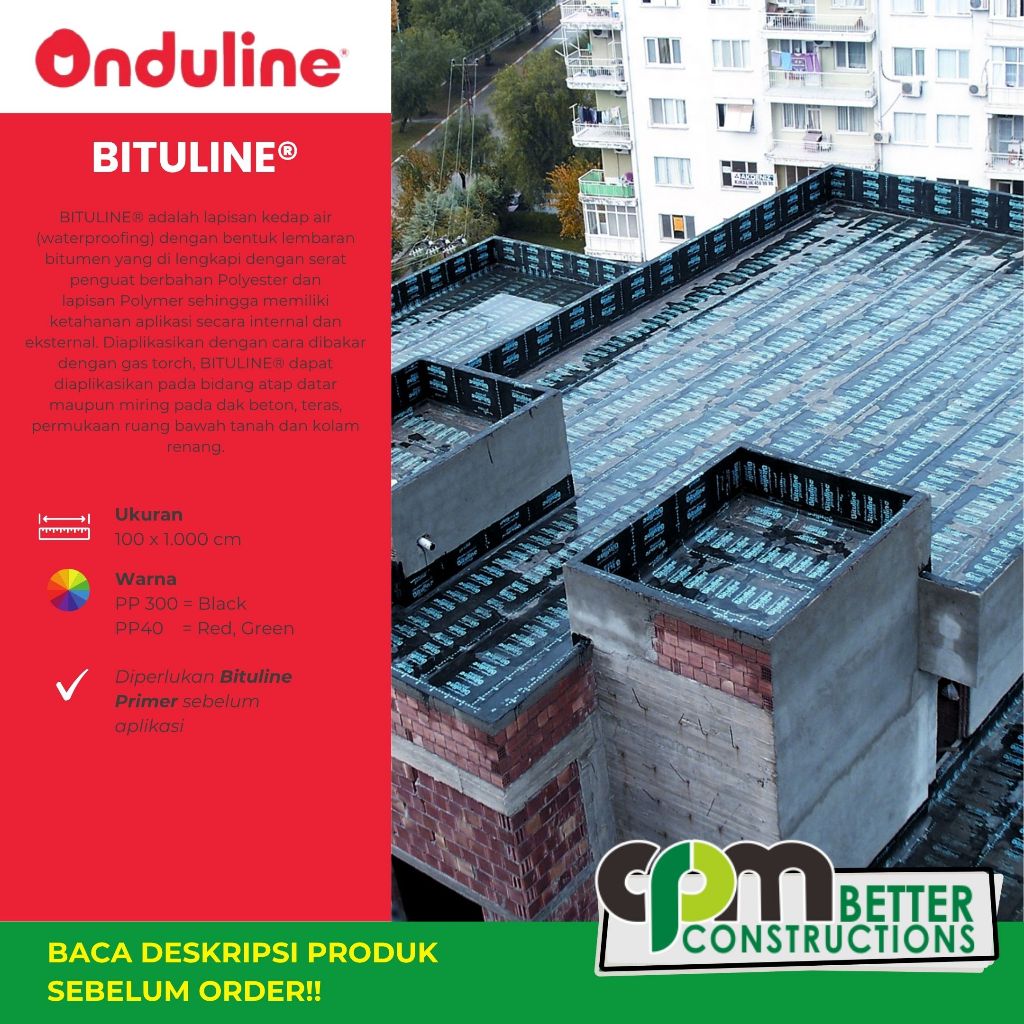 Jual ONDULINE - BITULINE Waterproofing Membrane Bakar TP300 / PP40 ...