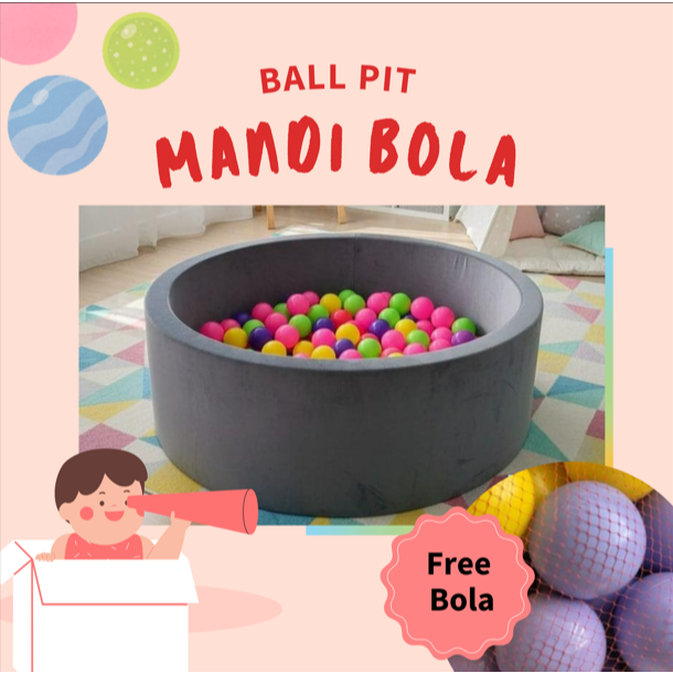 Jual BALLPIT Busa Premium [FREE BOLA 50 PCS 5 WARNA] - Kolam Bola Busa ...