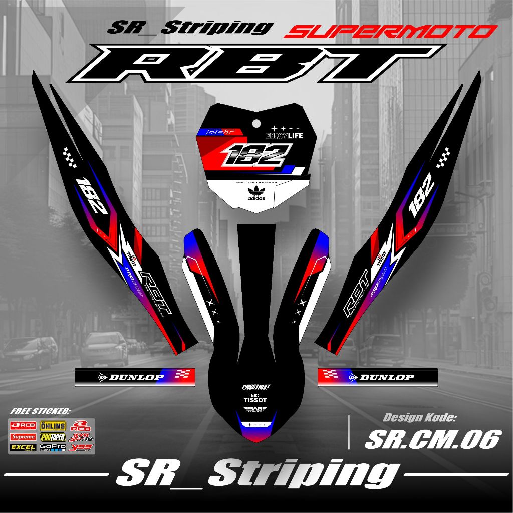 Jual Sticker Striping RBT/GTX Jupiter z Motor RBT Bebek Modif SUPERMOTO ...