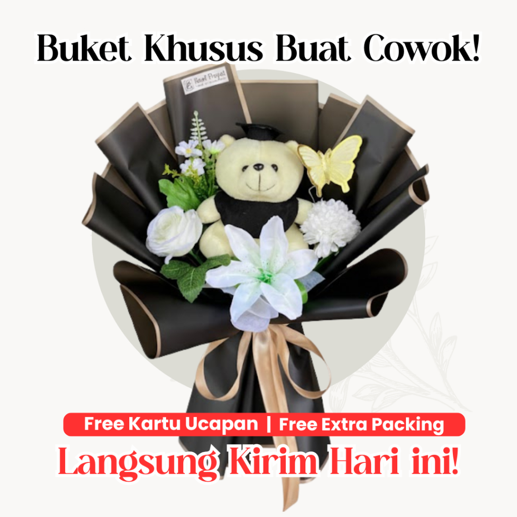 Jual Buket Bucket Bouquet Wisuda Graduation Cowok Pria Laki Laki ...