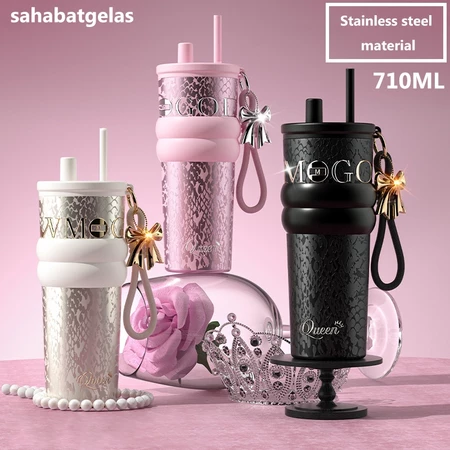 Tumbler 710ML Baja 316 Sedotan Portable Stylish - Tahan Panas Dingin 24 Jam
