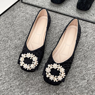 Meirong Sepatu Flat Shoes Maroon Pentopel Kerja Wanita Flat Shoes Lucu Aesthetic Korean Style