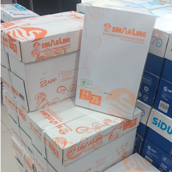 Jual Kertas HVS Sinarline A4/F4 75gsm Box 5 Rim Kertas Print Fotocopy ...