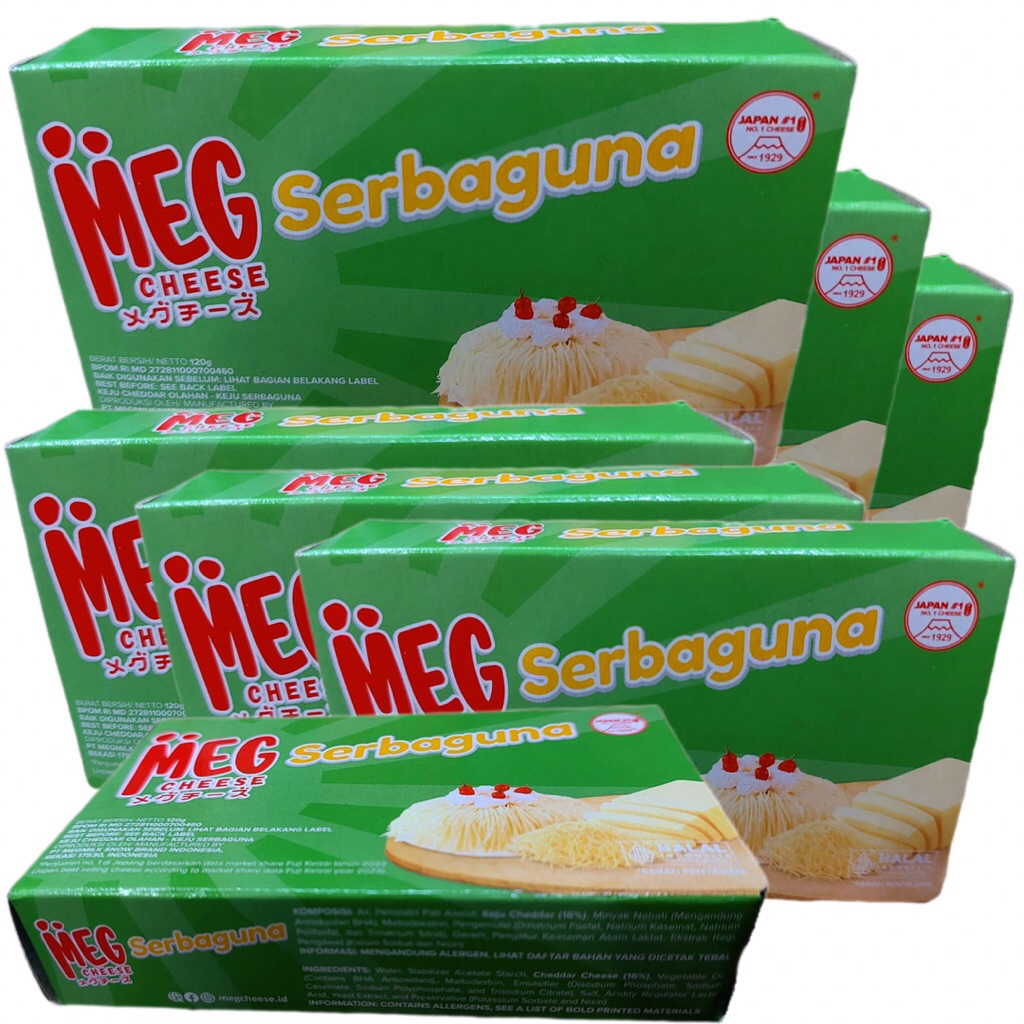Jual Paket 7 Batang Meg Cheese Keju Serbaguna 120gr Mozarella | Shopee ...