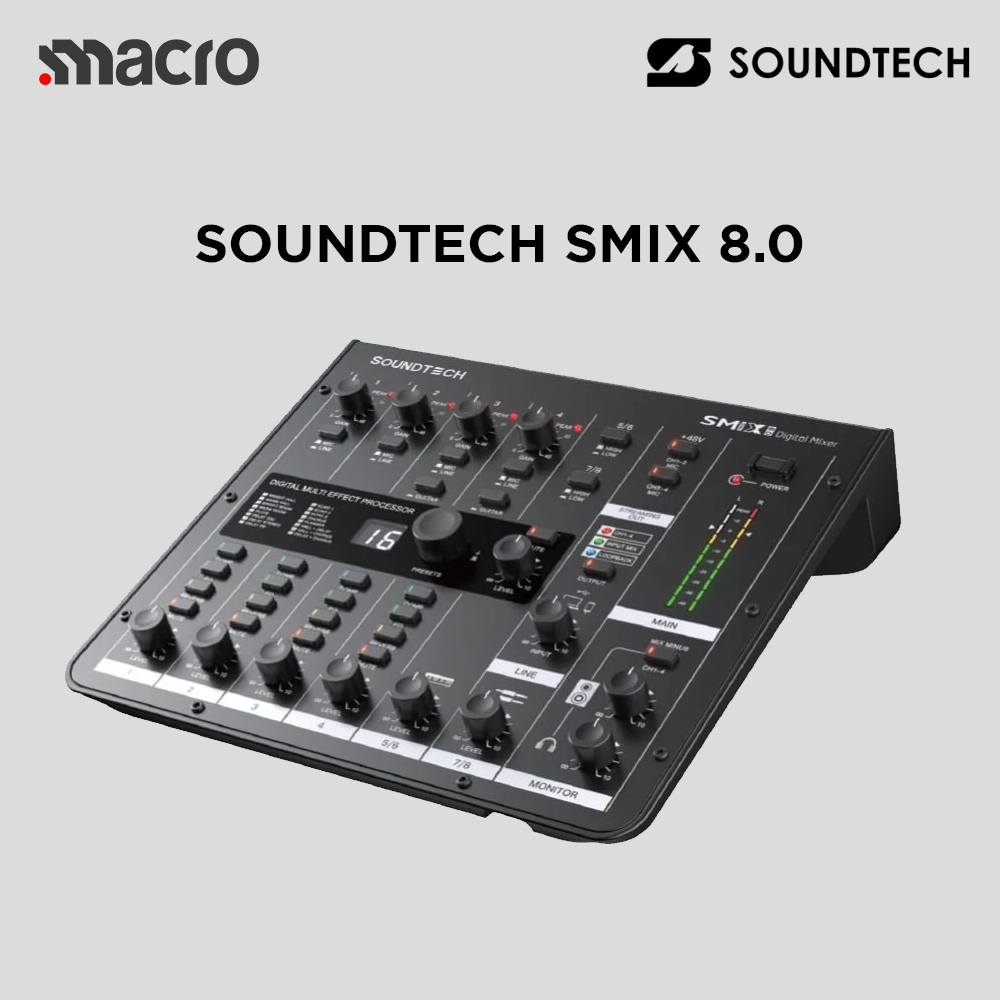 Jual SOUNDTECH SMIX 8.0 Audio Mixer Digital with 8 Channel | Shopee ...