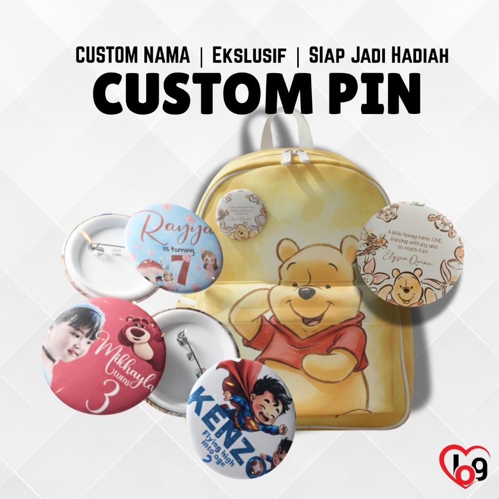 Jual Custom Pin Ulang tahun Anak | Custom Nama Pin Satuan Ecer | Bross ...