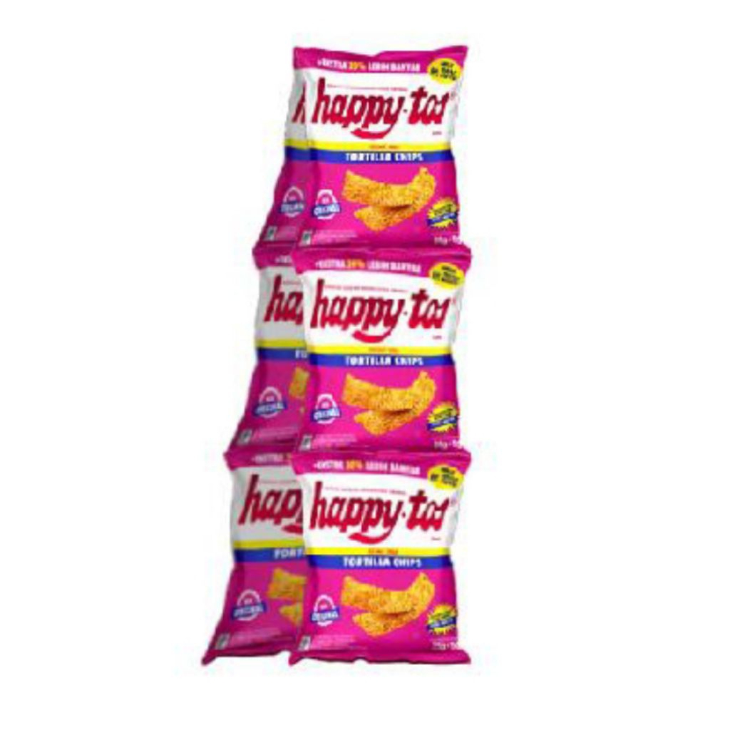 Jual HAPPY TOS TORTILA CHIPS RENCENG 10PCS 25+5GR /SNACK/JAJANAN/JAJAN ...