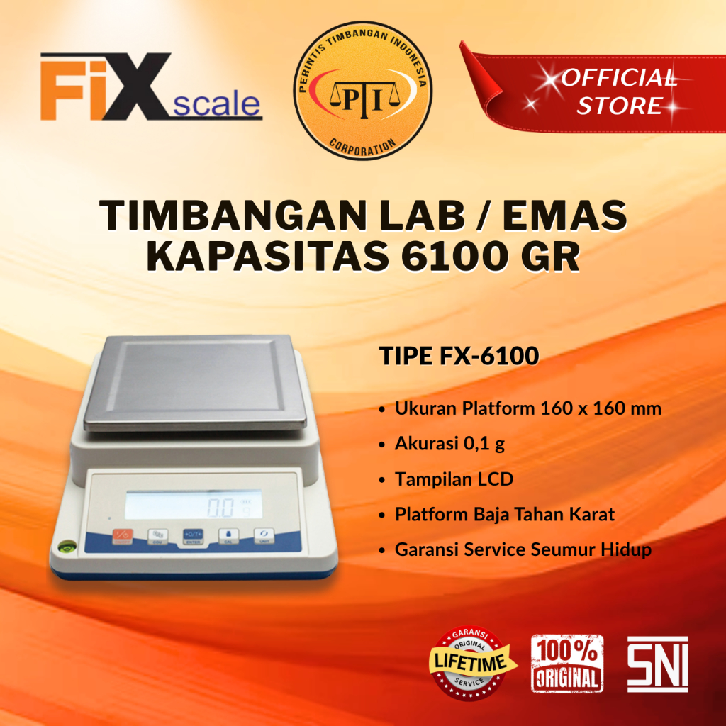 Jual FIX SCALE Timbangan Meja Digital 6.1kg 6100gr | Precision 0.1gr ...