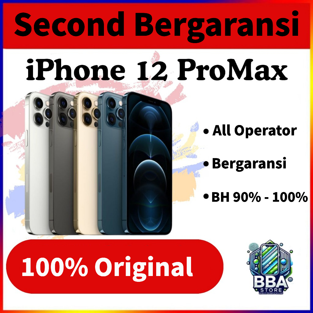 Jual IP 12PRO /12 PROMAX 128GB/256GB/512GB SECOND LIKE NEW 100% ...