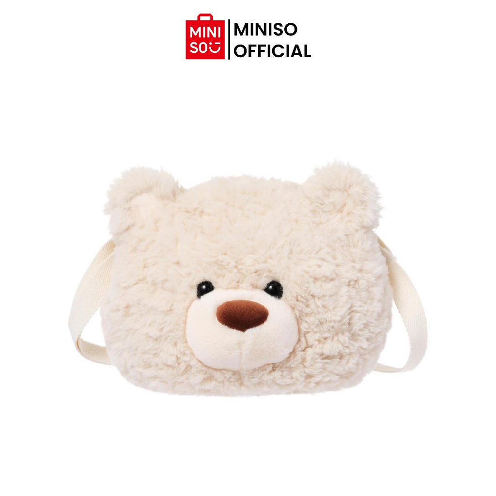MINISO Gift Bear Collection Big-Head Figure Bag Tas Selempang Crossbody Bag  Bentuk Kepala Beruang Tas Anak Dewasa Lucu Multifungsi