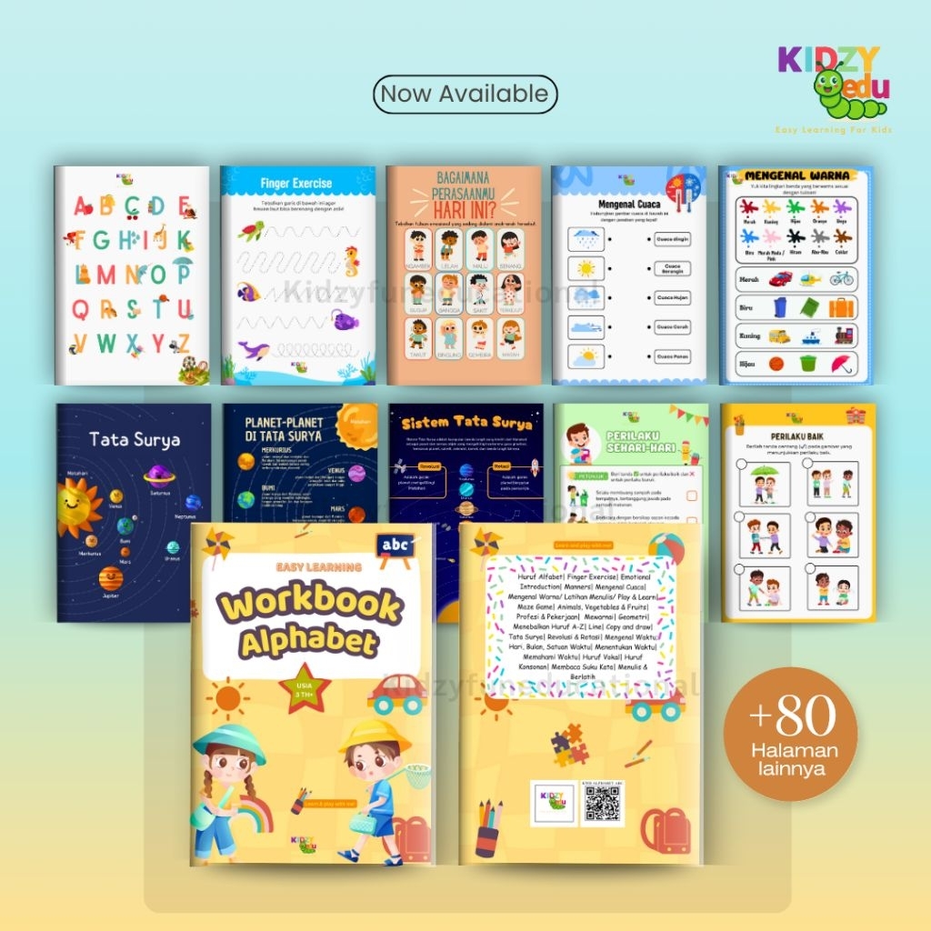 Jual Paket 4 Buku Activity Workbook Usia 3 sampai 5 tahun alphabet ...
