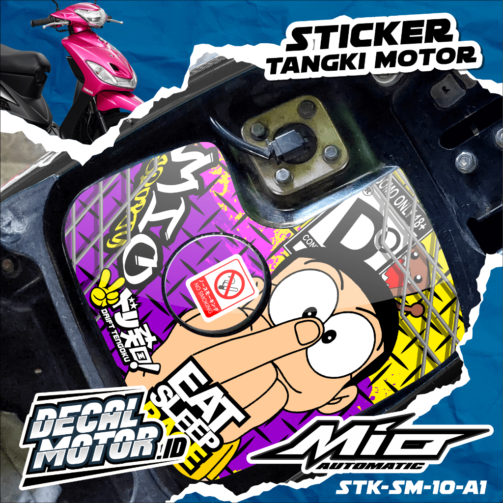 Jual Sticker Cover Tangki Motor Mio Sporty Desain Nobita Doraemon ...
