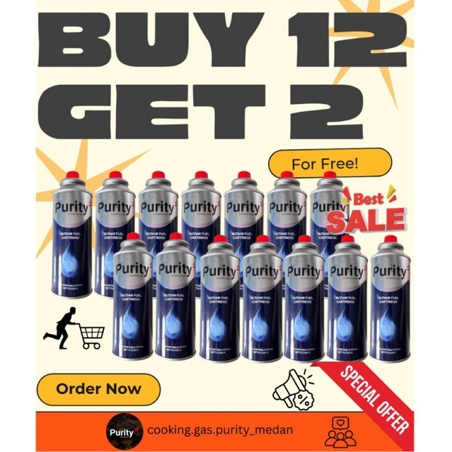 Jual PURITY / GAS PORTABLE PURITY / BELI 12 GRATIS 2 / GAS CARTIDGE ...