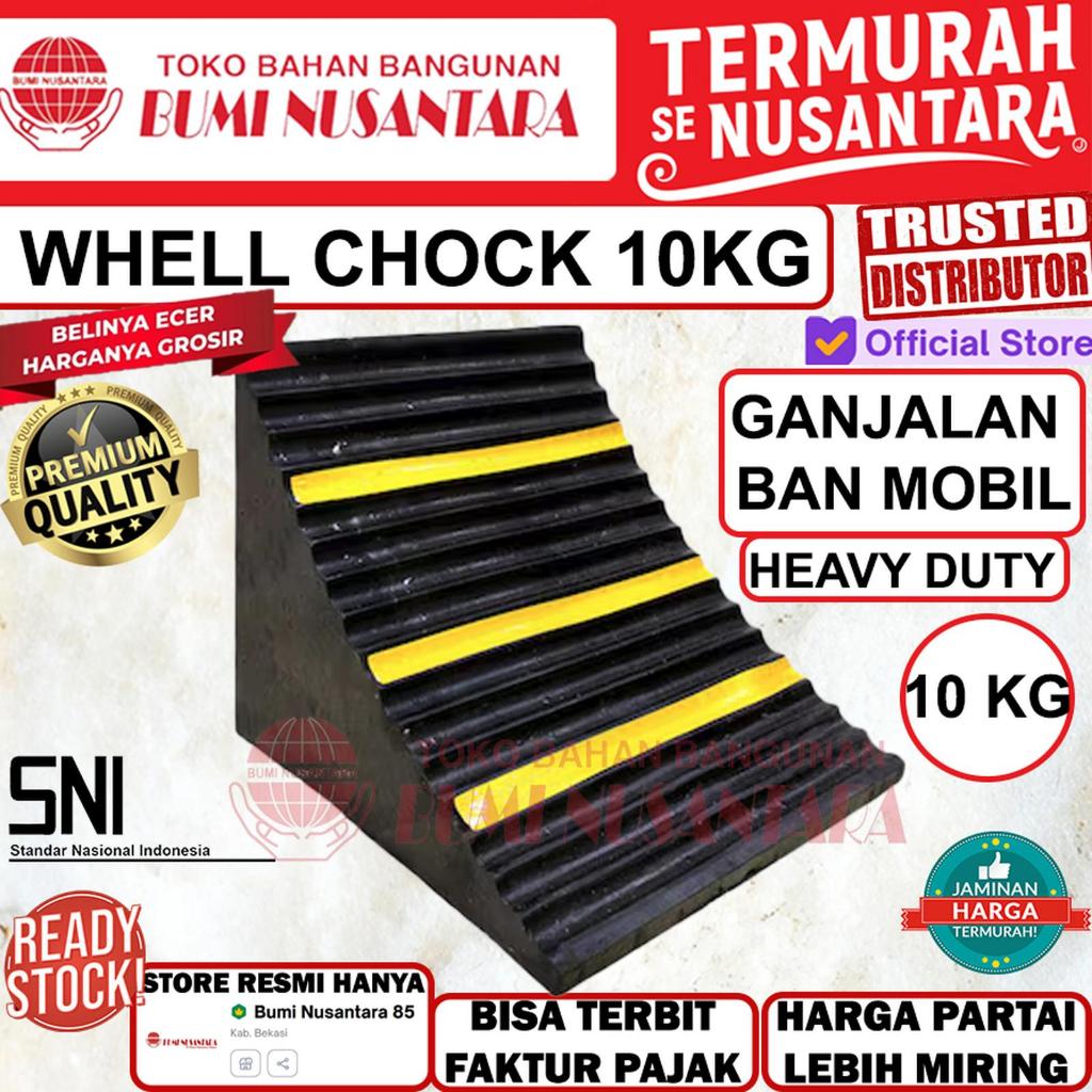 Jual Wheel Chock 10 Kg Rubber Parking Stopper / Karet Pengganjal Roda ...