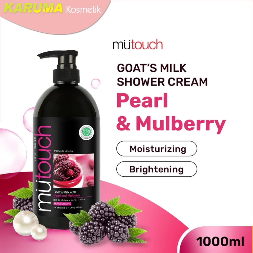 Jual MuTouch Goat's Milk Shower Cream 1000ml Brightening Anti-Aging ...