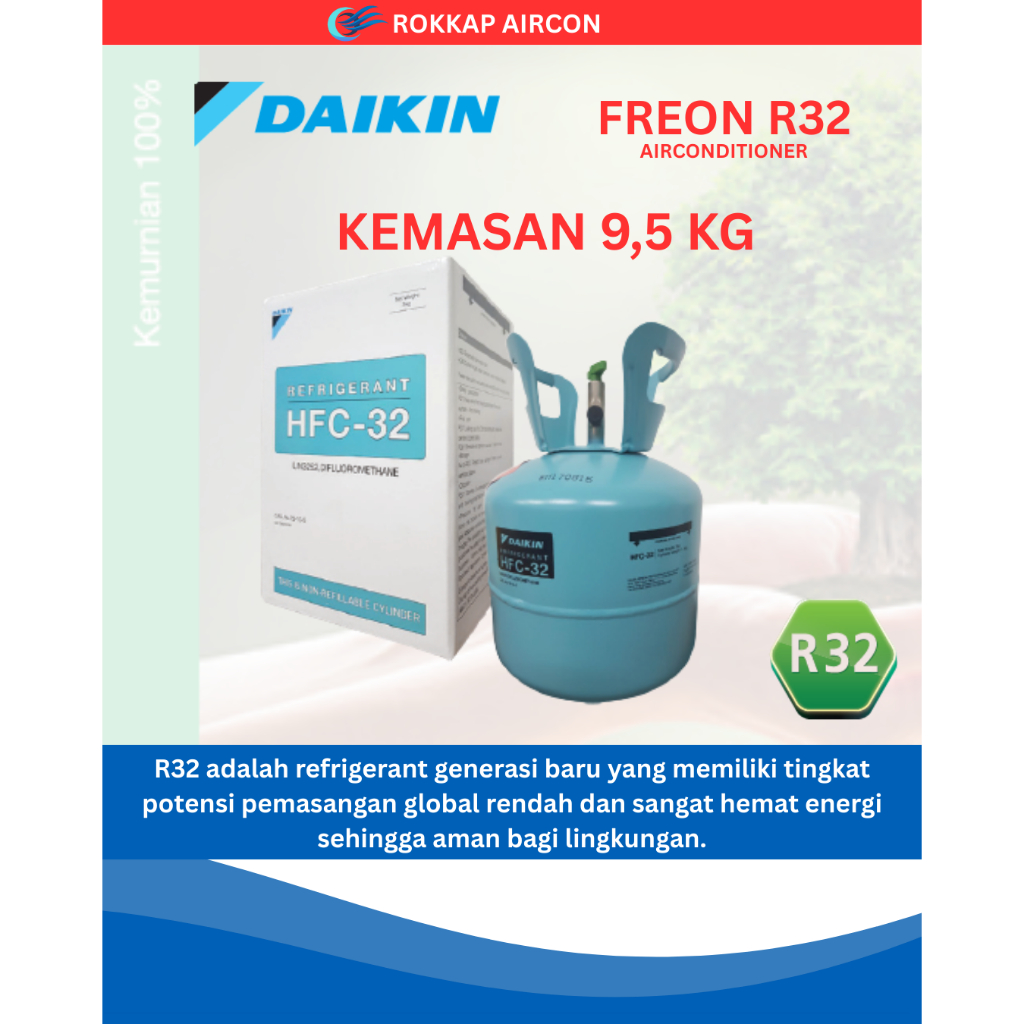 Jual Freon R32 Daikin 9.5KG Original HFC-32 Refrigerant | Shopee Indonesia