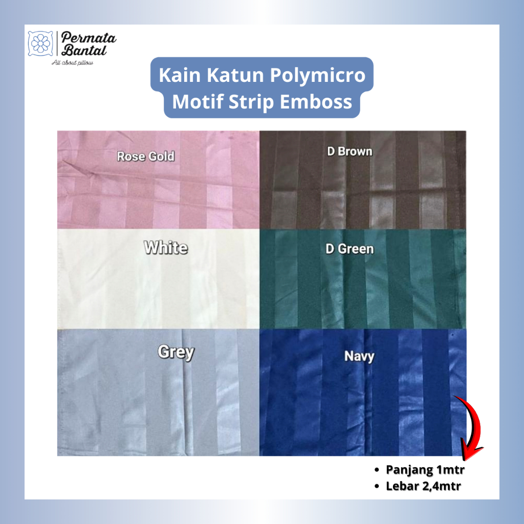Jual Kain Katun Polymicro Motif Strip Emboss Panjang 1mtr Lebar 2,4mtr ...