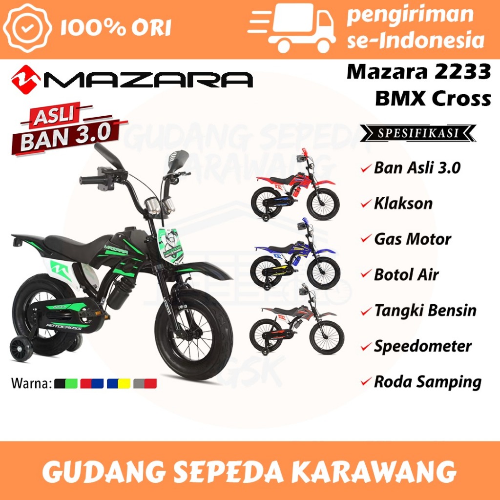 Jual SEPEDA ANAK GOWES MODEL TRAIL MOTOR CROSS MAZARA Non Per 2233 dan ...