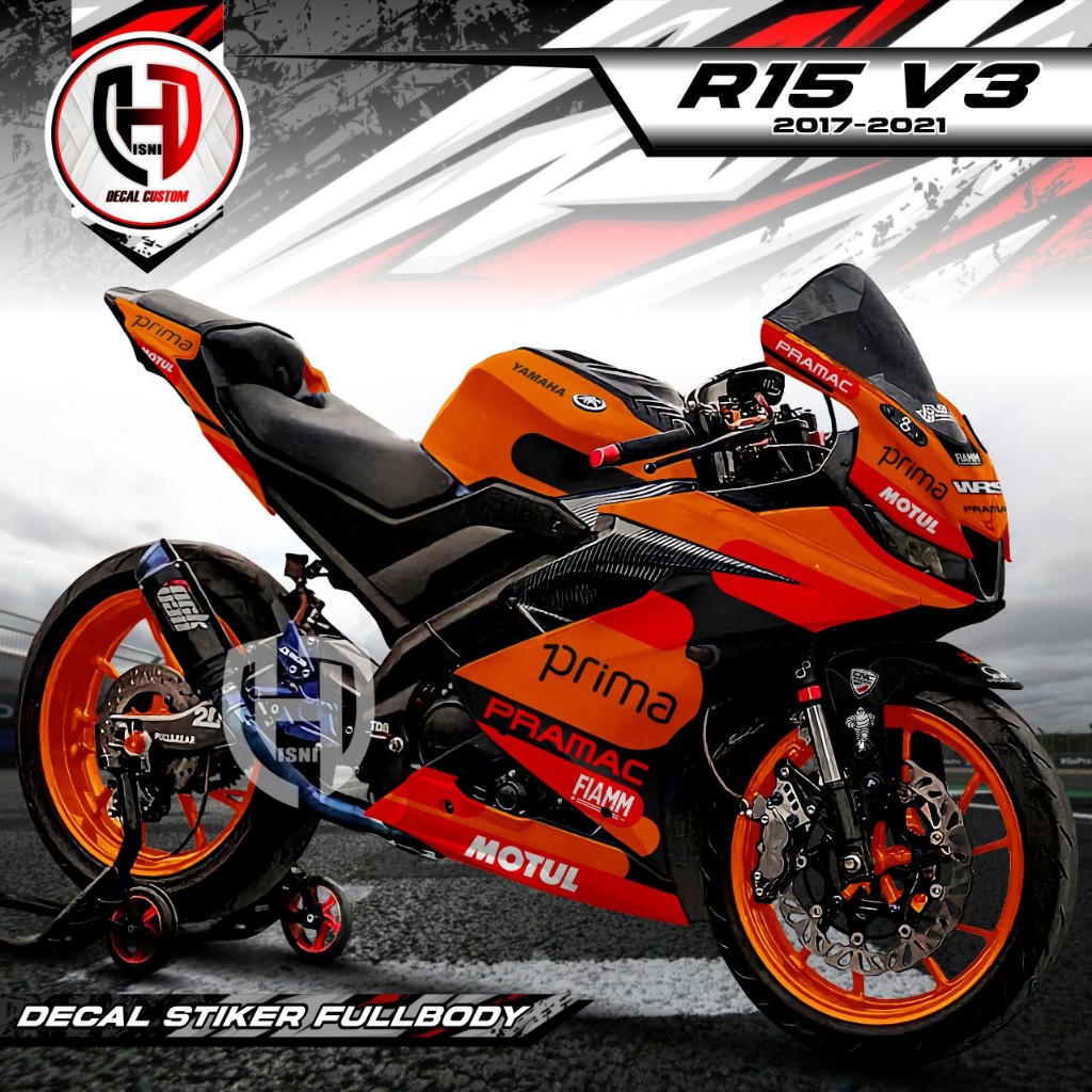 Jual Bisa Cod. Terbaru Decal Sticker Motor R15V3 Full Body Motif Balap ...