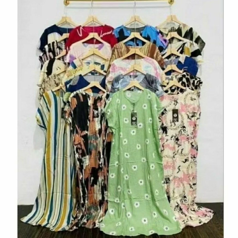 Daster Busui Zipper Adem Motif Terbaru