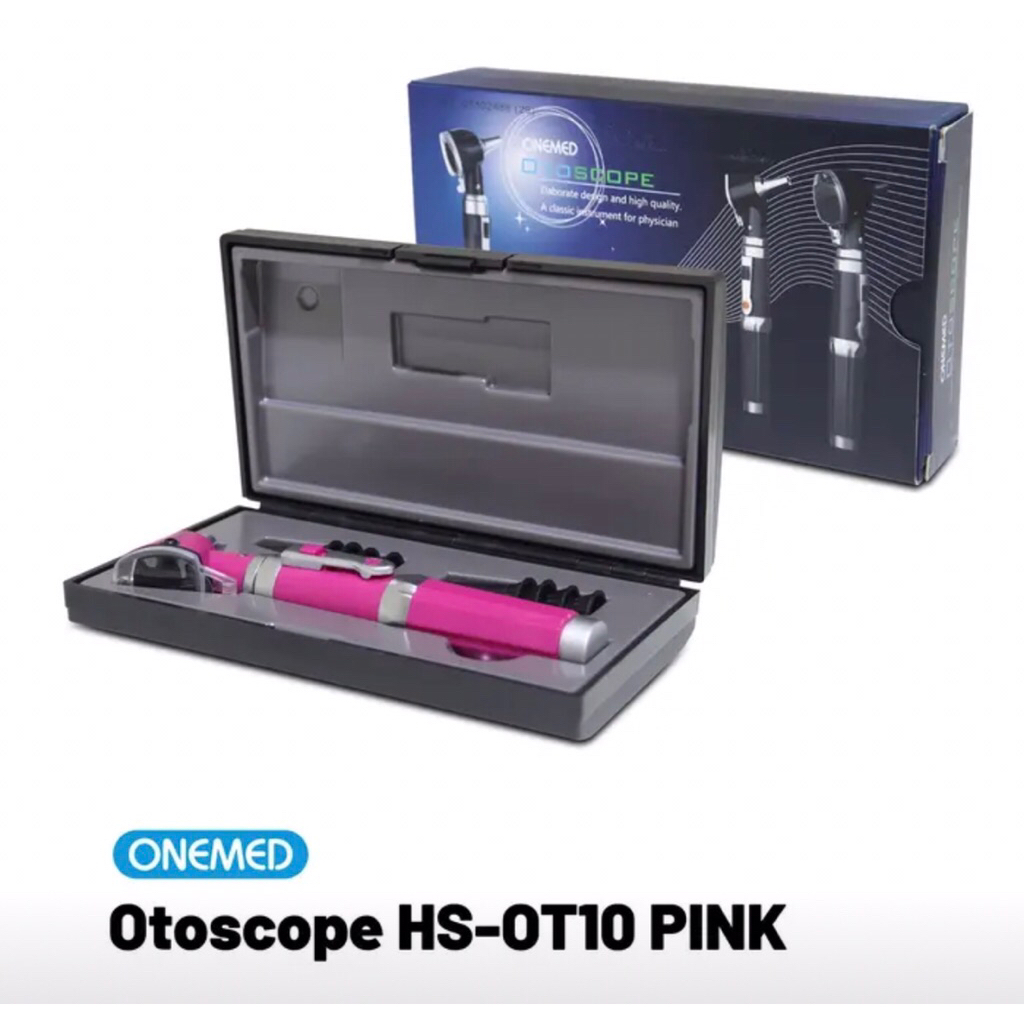 Jual Otoscope Otoskop Onemed HS-OT10 Onemed Otoscope Hitam Pink ...
