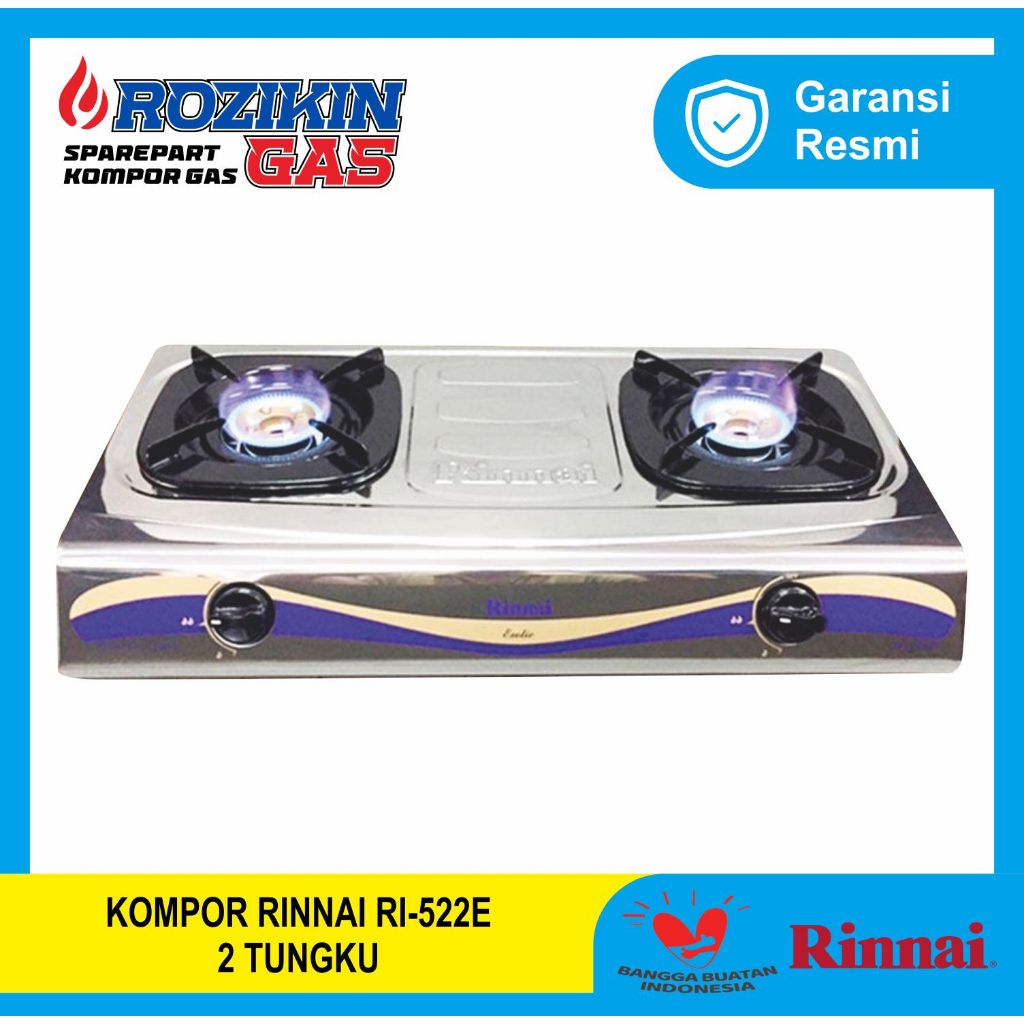 Jual Kompor Gas Rinnai Stainles RI 522E | Shopee Indonesia
