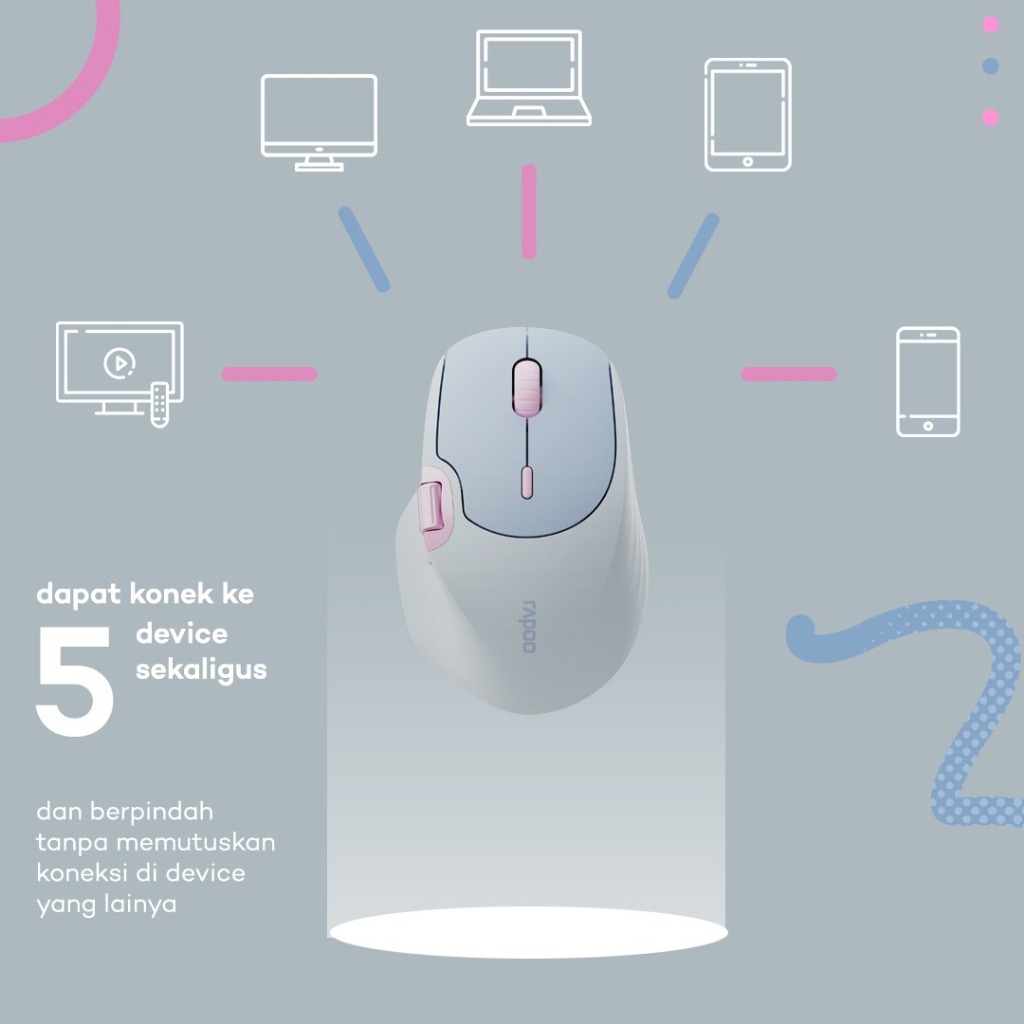 Jual RAPOO MT560 Multi-mode Wireless Mouse With Thumb Wheel / Side ...