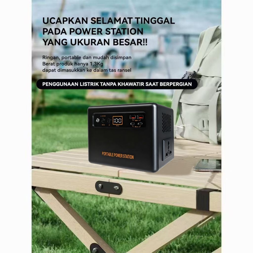 Genset Listrik Mini Portable Power Station Outdor camping 220V 400W/500W/800W/1200W/1700W