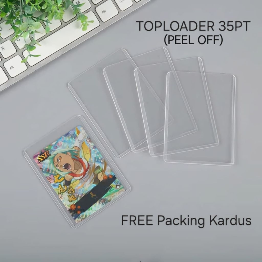 Jual TOPLOADER CARD 35PT 3x4 PEEL OFF CLEAR KARTU FOR TCG CCG POKEMON ...