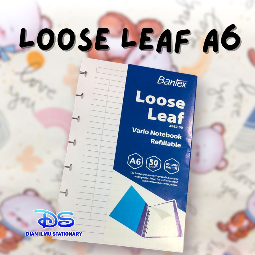Jual Loose Leaf A6 Bantex Vario Notebook Refillable 50 Lembar Pack ...