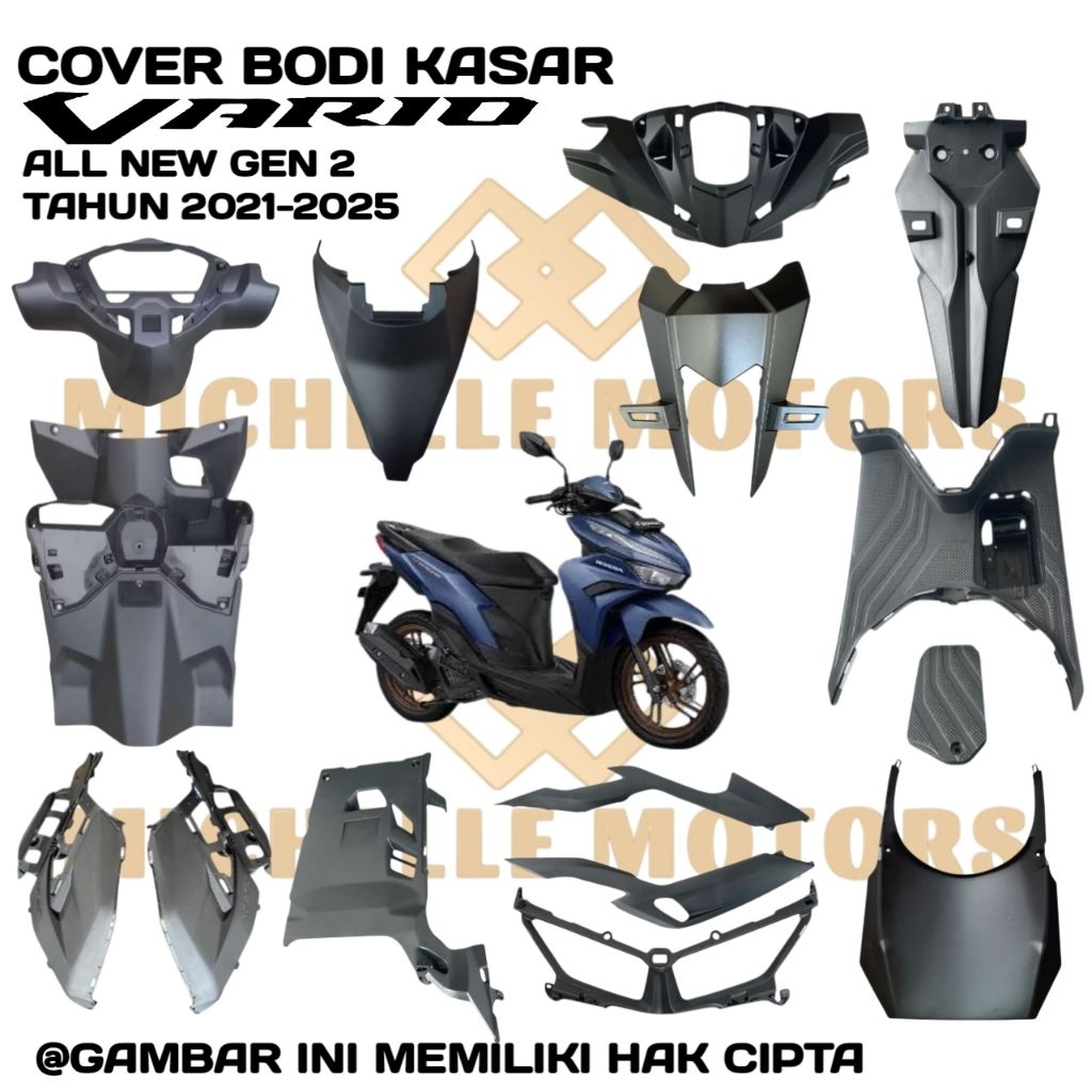 Jual Cover Body Kasar Eceran Honda Vario 125-150 ALL NEW GEN 2 Tahun ...