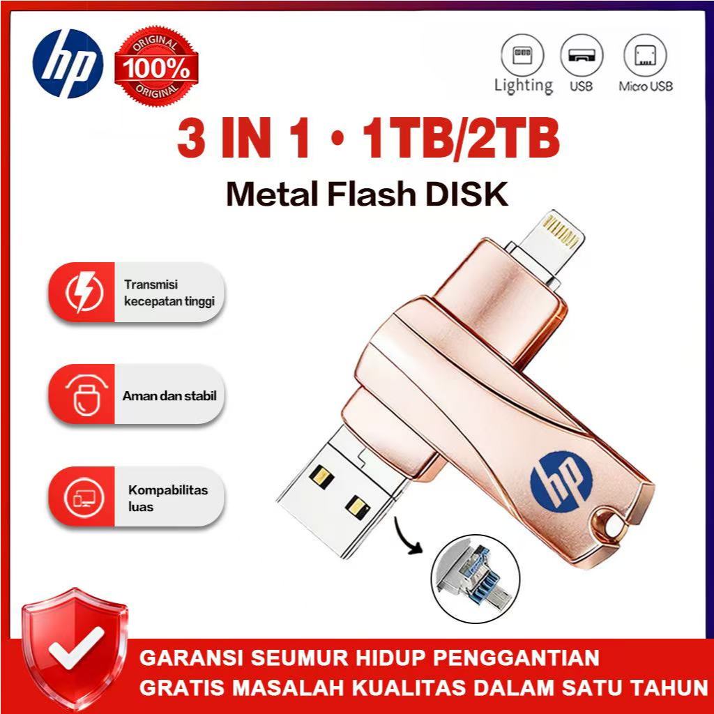 Jual HP 1TB 3 in 1 OTG Flashdisk Metal High Speed USB3.0 U Disk ...