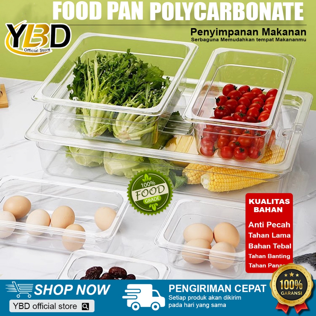 Jual Wadah Penyimpanan Toping Es teler / Food Pan Polycarbonate aklirik ...