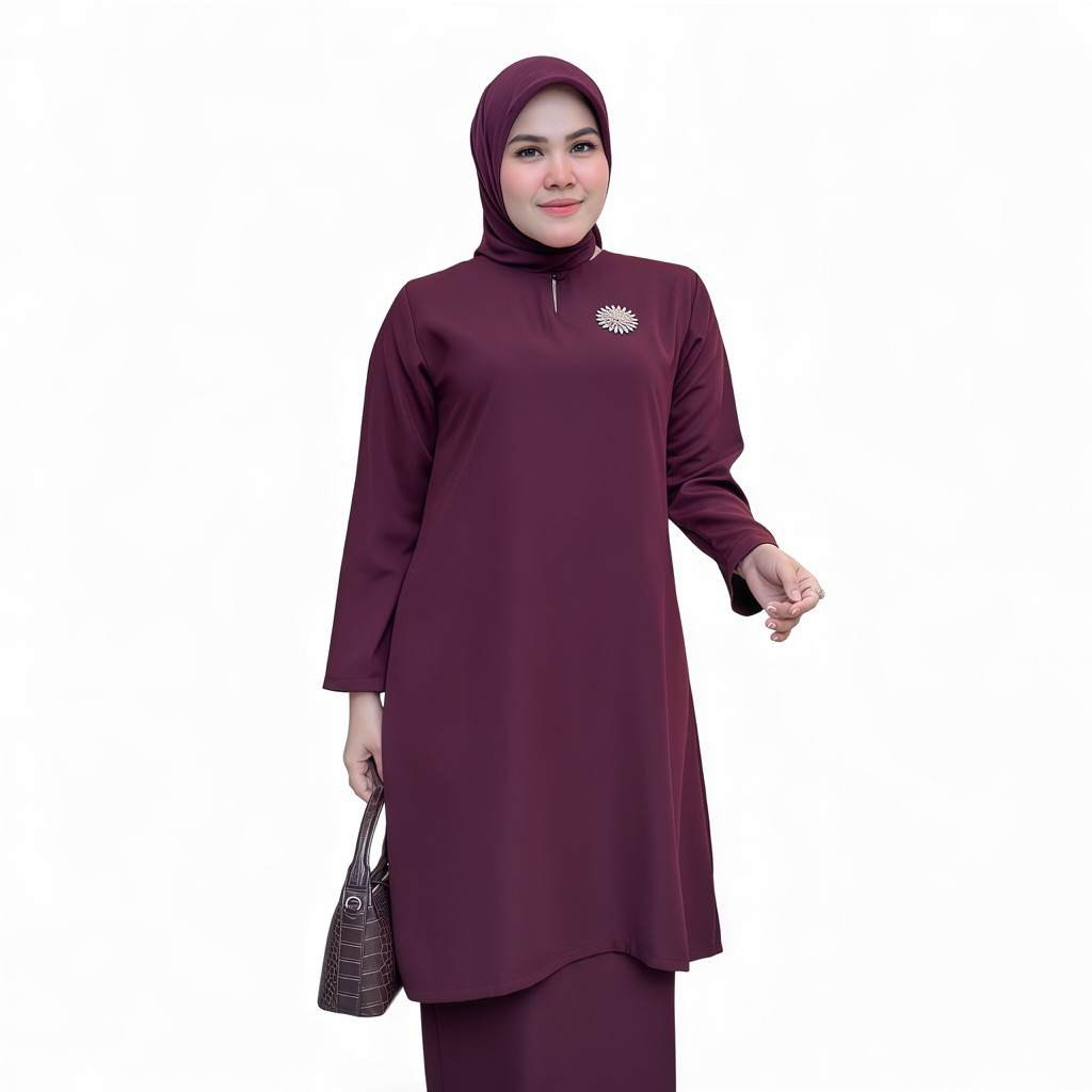 Jual Dkhayru - Setelan Kurung Melayu Aluna Polos Setelan Rok Kurung ...