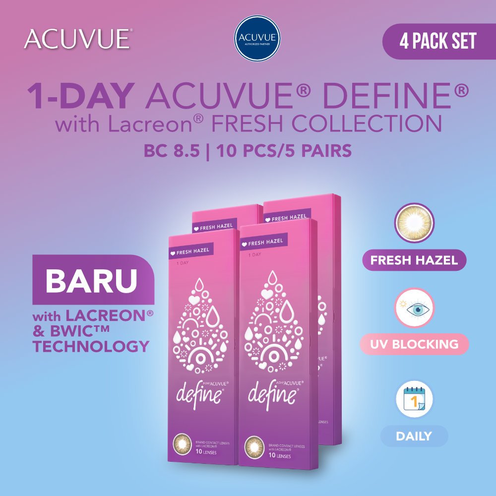 Jual ACUVUE® Define Fresh Hazel 10 Pcs (Daily) Special 4 Pack Set ...