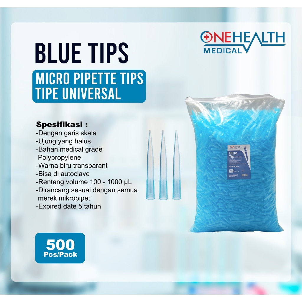 Jual Hope Blue Micropipette Tips 1000ul / Micropipet Tip Biru isi 500 ...
