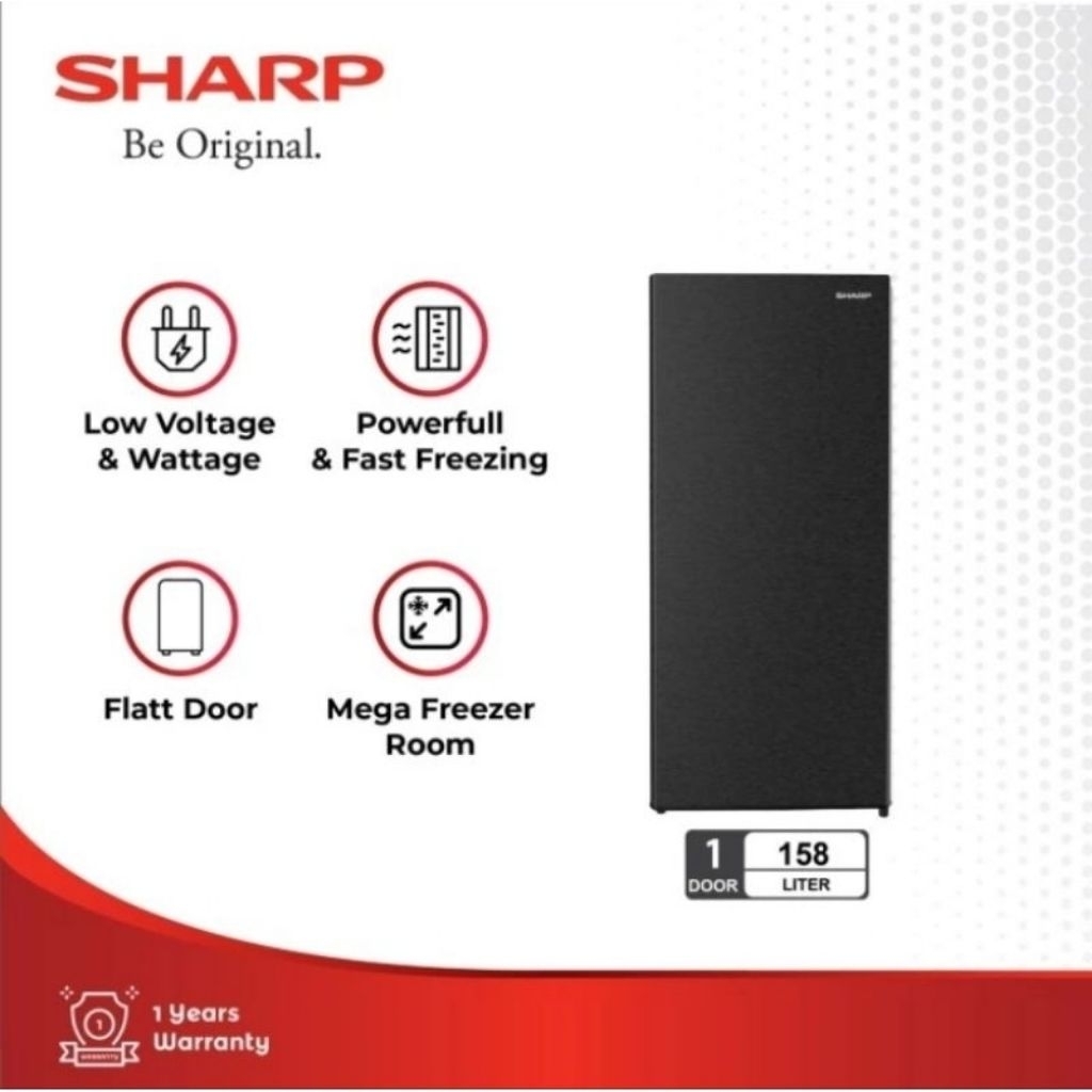 Jual SHARP Freezer 6 Rak FJ-M186 158 Liter Lemari Pembeku Garansi 5 ...