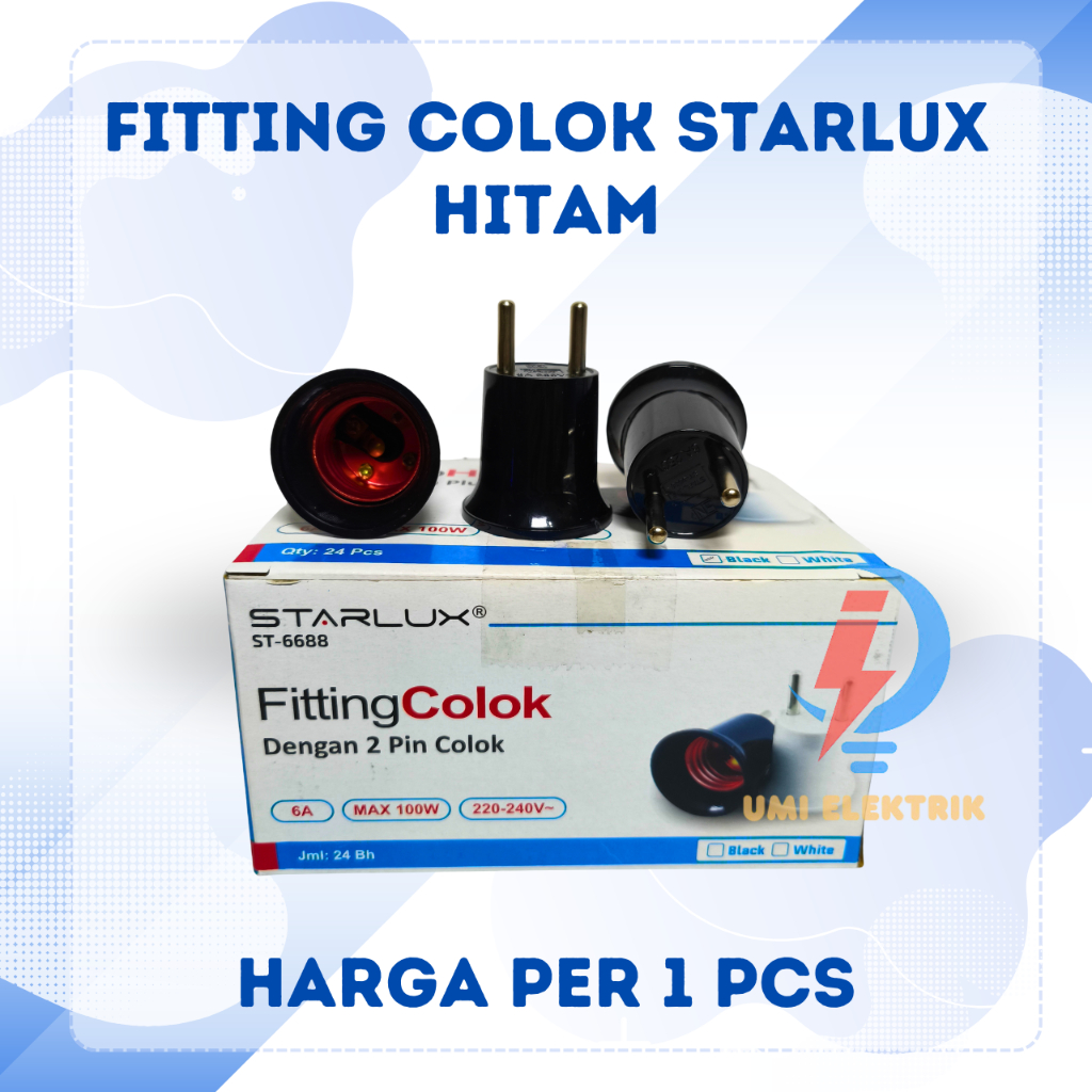 Jual Fitting Colok Fitting Lampu Colok Starlux ST-6688 | Shopee Indonesia