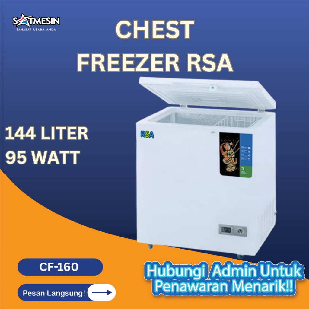 Jual CF-160 CHEST FREEZER RSA GARANSI RESMI / FREEZER BOX SNI | Shopee ...